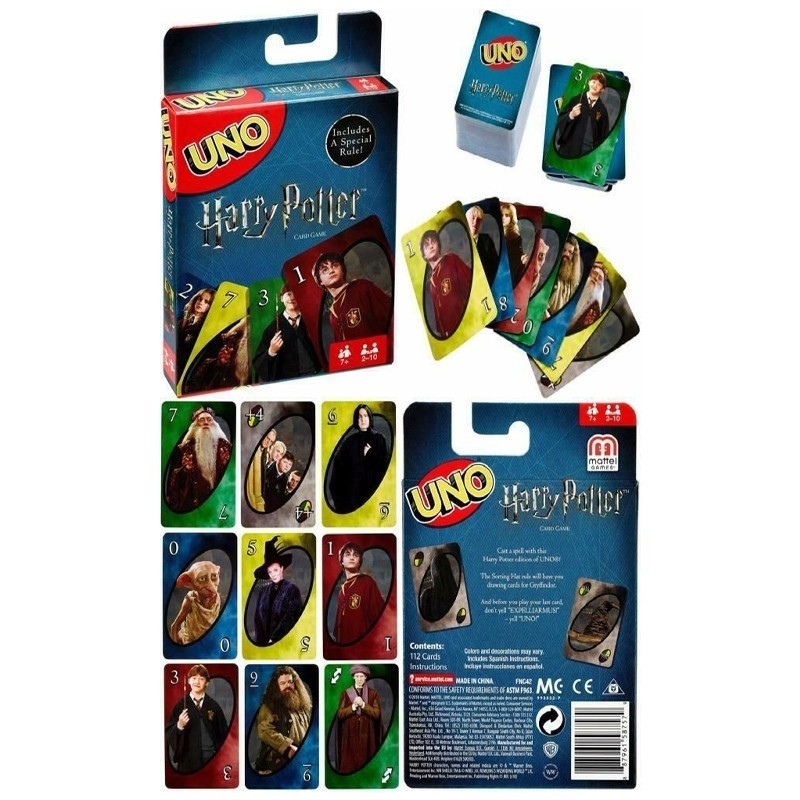 UNO Jogo de Cartas Barbie e Harry Potter