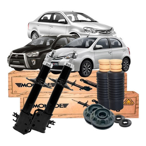 Par Amortecedor Dianteiro + Kit Batente Toyota Etios 12 A 19 - Spare Parts and Accessories for Vehicles