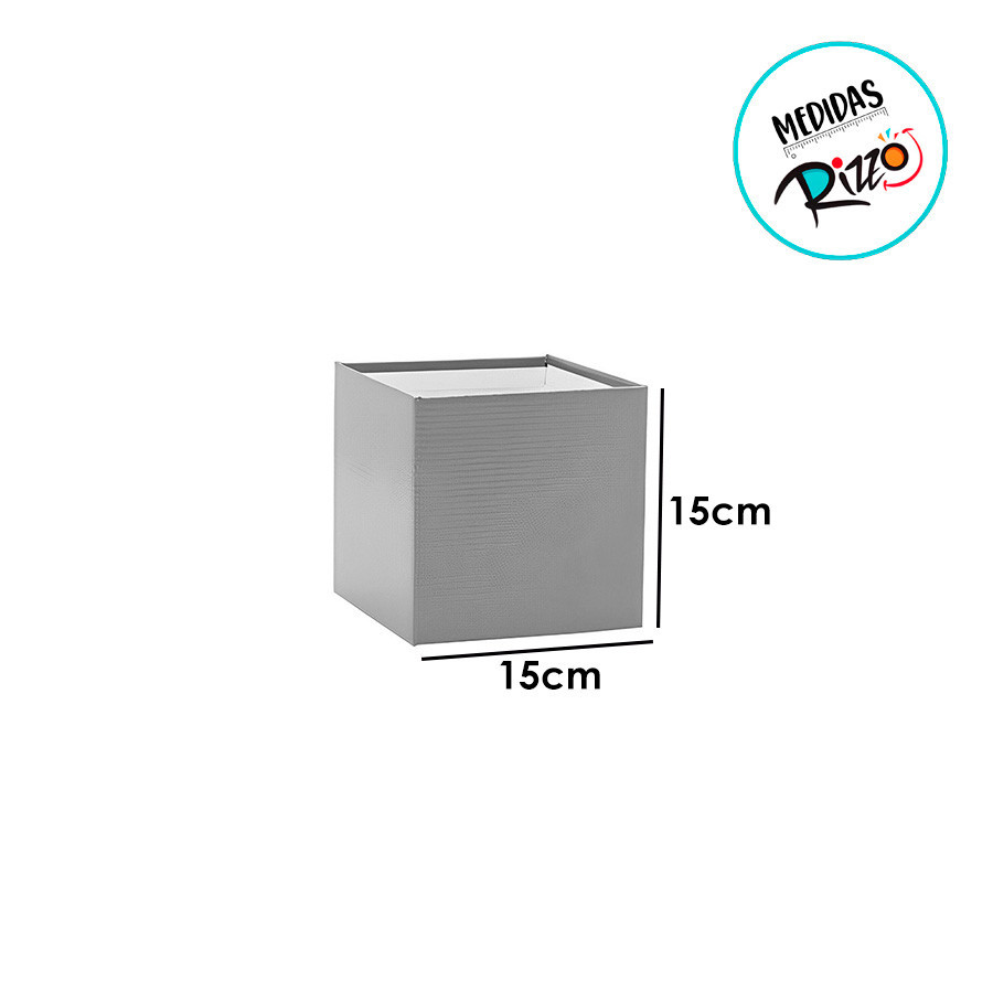 Cachepot Quadrado para Arranjos e Presentes - Preto - 15cm - 1 unidade - Rizzo · foto 2