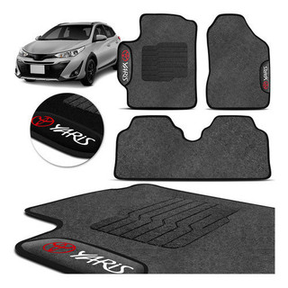 Jogo De Tapete Carpete Yaris Hatch Sedan 2018 A 2025 Bordado em Oferta na Shopee