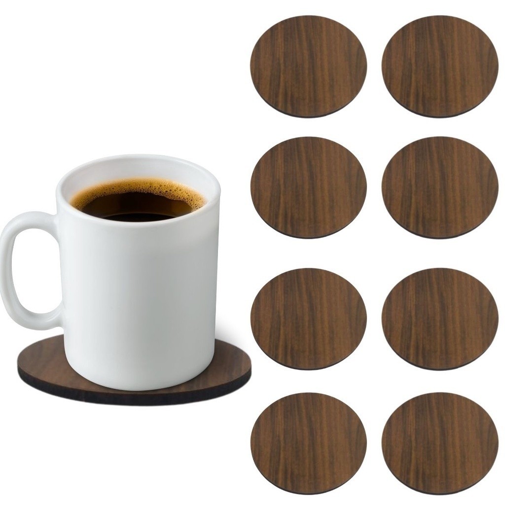 Bolacha Porta Copos Peças de Madeira Kit 8 Descanso de Copo em Oferta na Shopee