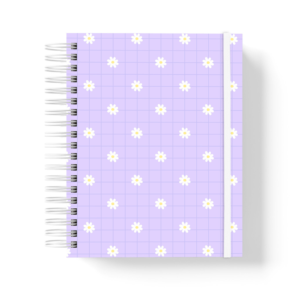 Caderno de anotações Premium - 200 pág - A5 - Lilac Floral