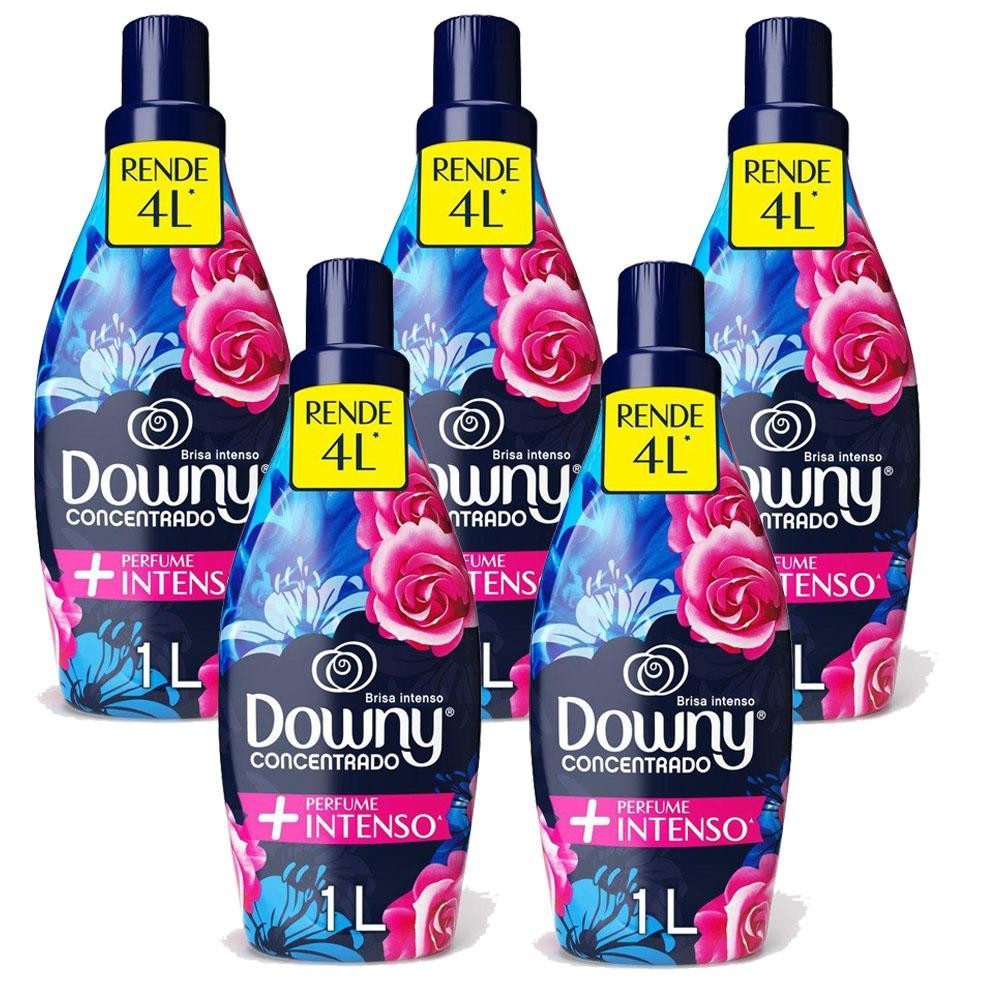Kit 5 Amaciantes Concentrado Downy Brisa Intenso 1L cada em Oferta na Shopee