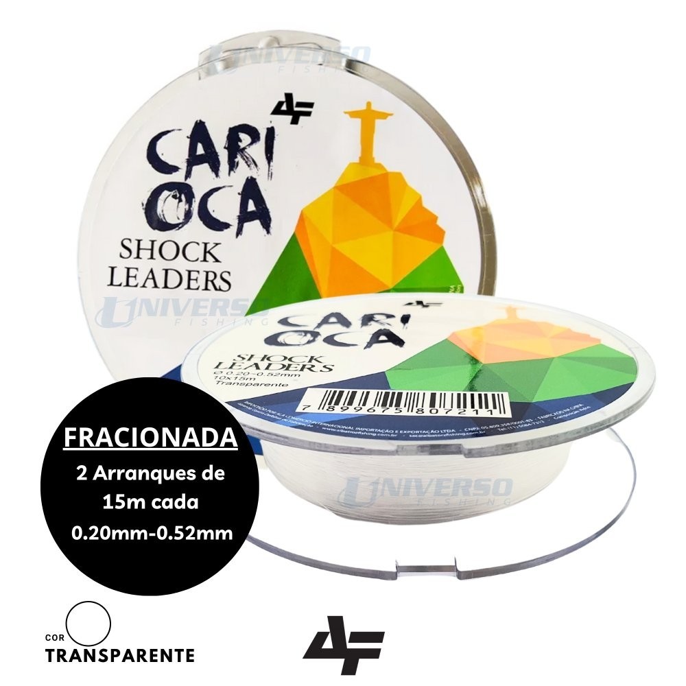 Linha Leader Cônico Albatroz Fishing Carioca -Transparente | 0.20mm-0.52mm(2 arranques de 15 metros) 0.20mm-0.52mm