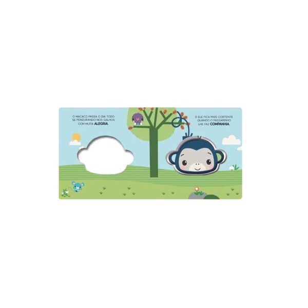 Livro Cartonado - Som fofinho - Fisher Price: Macaco