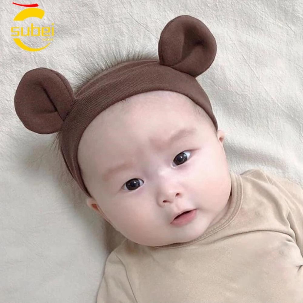 SUBEI Faixas De Cabelo , Proteção Fontanelle Macia Faixa Para Bebê , Orelhas Elásticas De Algodão Fofo Acessórios em Oferta na Shopee