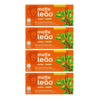 Chá Matte Canela Leão 30g Cada Caixa - Combo Com 100 Saches em Oferta na Shopee