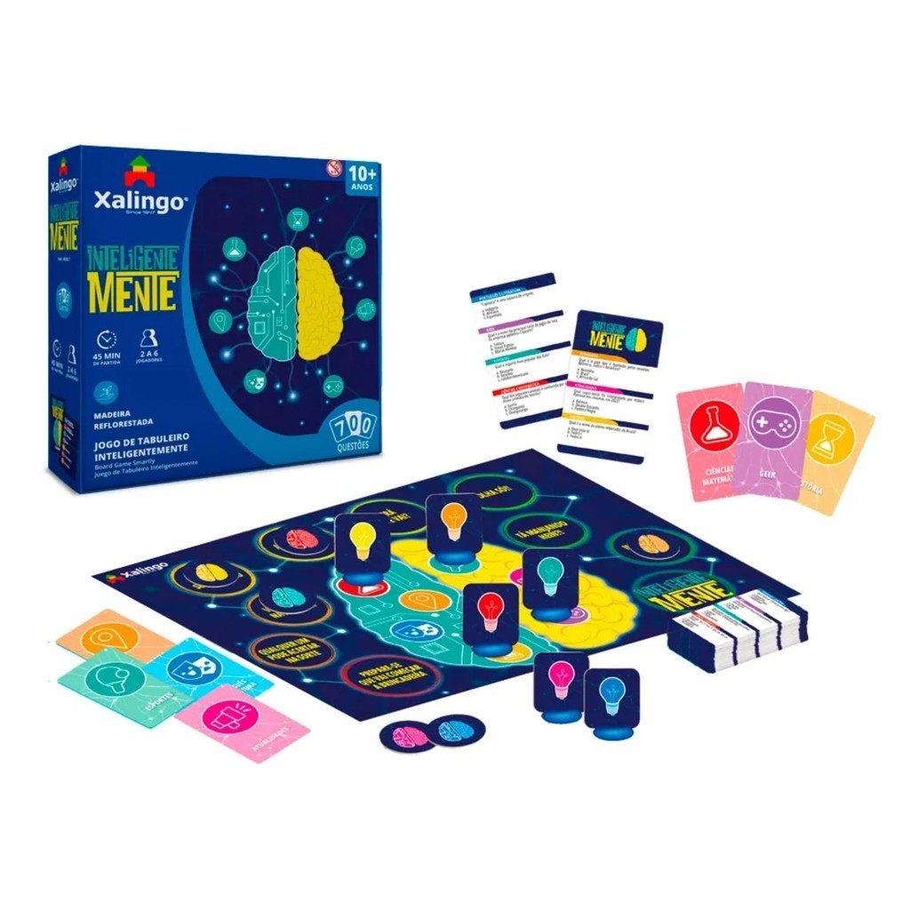 Jogo de Tabuleiro Inteligentemente 121 Peças para Crianças a Partir de 10 Anos Xalingo - 60587 em Oferta na Shopee