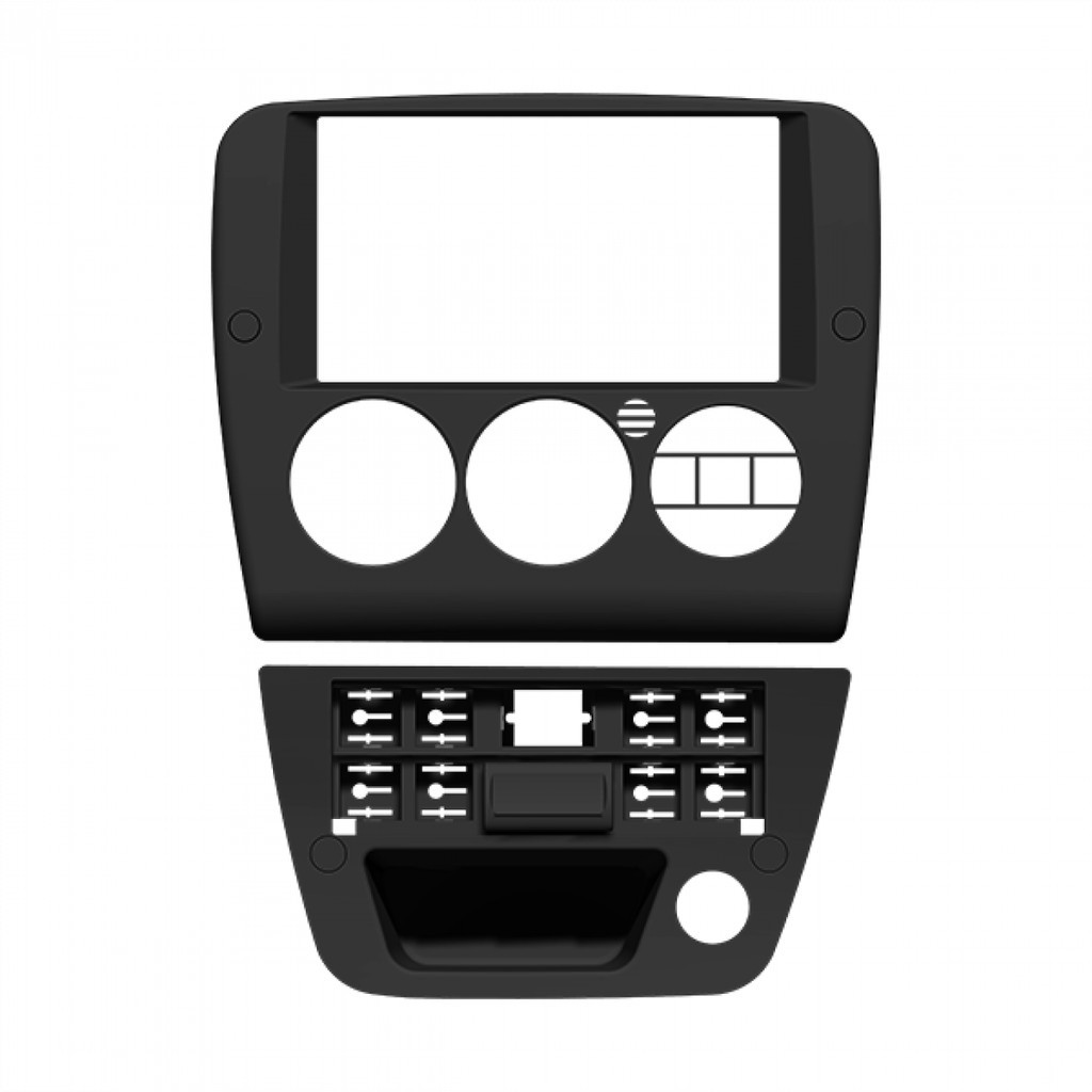 Moldura 2 Din Vectra G2 c/ Ar Digital - Preta em Oferta na Shopee