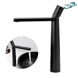 Torneira Banheiro Preta Luxo Inox Monocomando Misturador Bica Alta 30cm Yesop em Oferta na Shopee