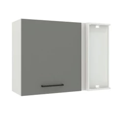 Armário de Cozinha Aéreo de Canto 1 Porta Branco/Cinza Agata Madesa