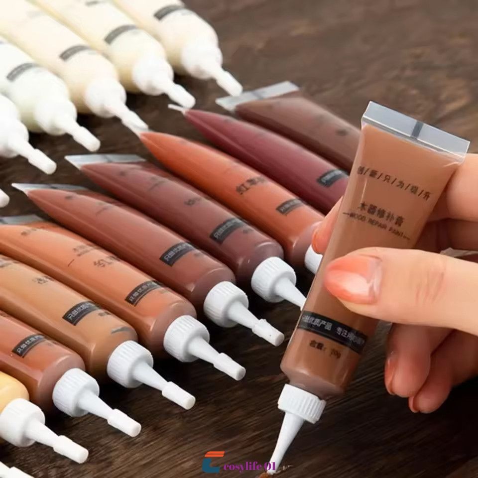 Kit De Reparo De Arranhões Em Móveis, Enchimentos De Piso, Retoques Para Arranhões, Manchas, Pisos, Carpinteiros em Oferta na Shopee