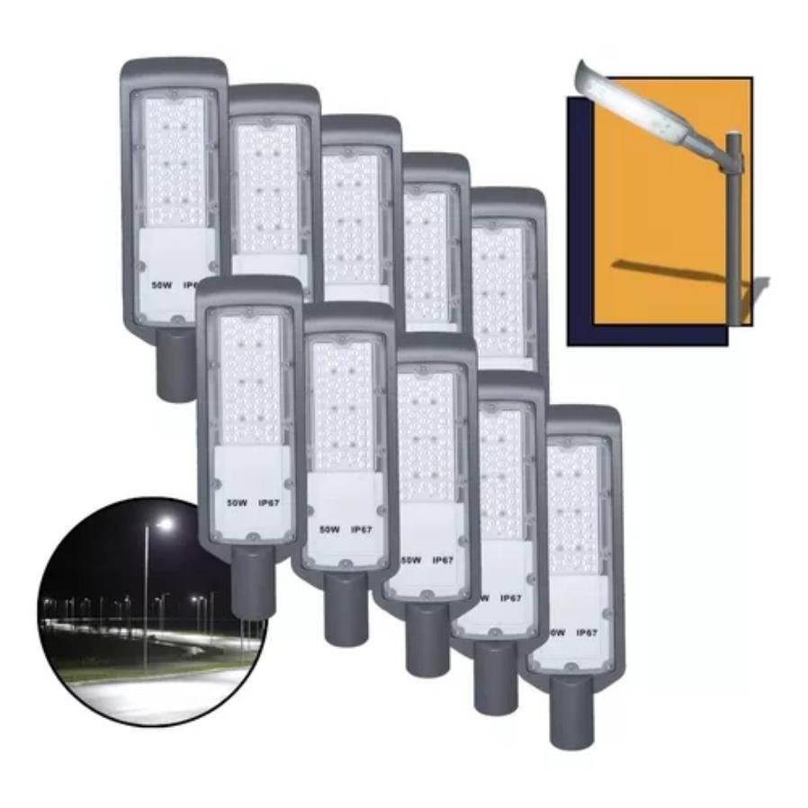 Luminaria Publica 50w Led Slim Smd Ip67 Prova Dágua Oferta