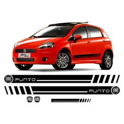 Adesivos Fiat Punto Sport Faixa Lateral E Traseira Tuning Acessórios Personalizado FT140