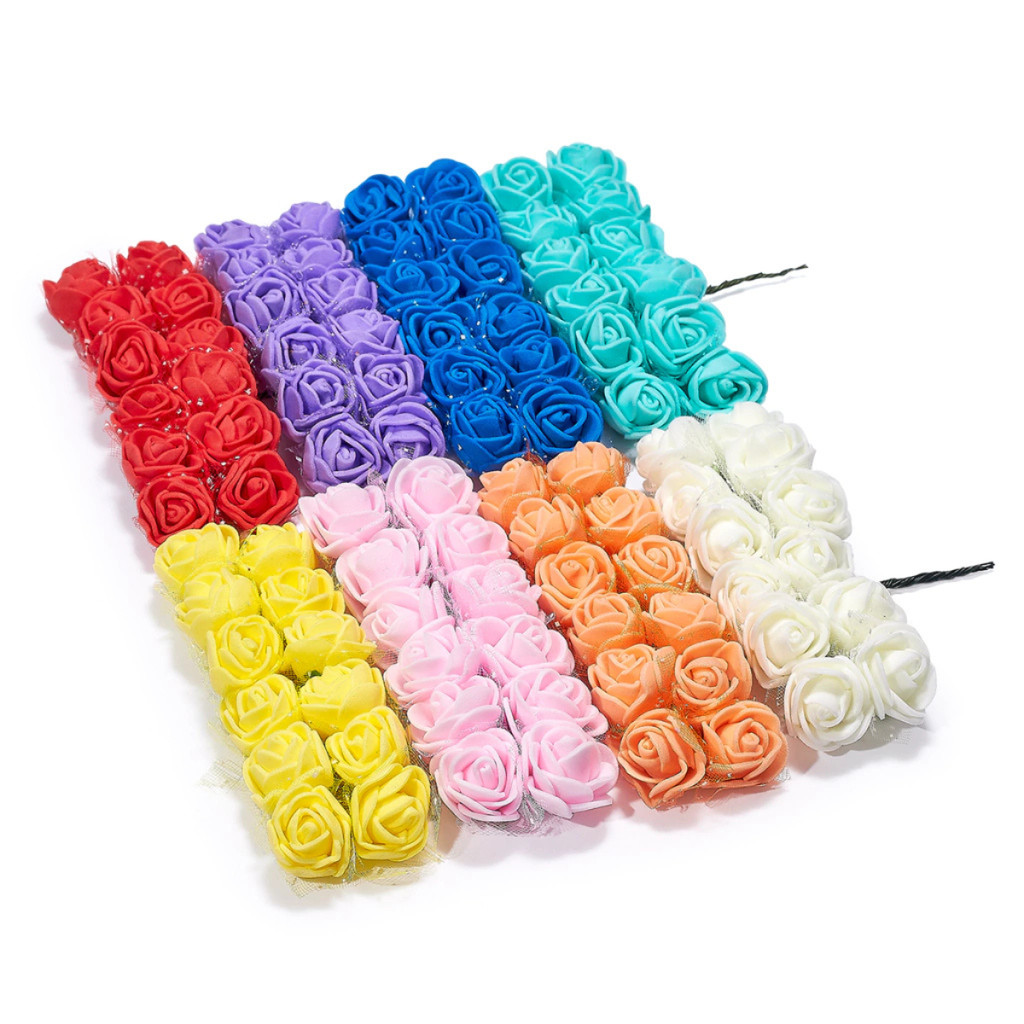 Mini Rosas de EVA Rosinha – 72 | 144 | 288 Unidades Multicolorido | Cores | Escolha no Cha em Oferta na Shopee