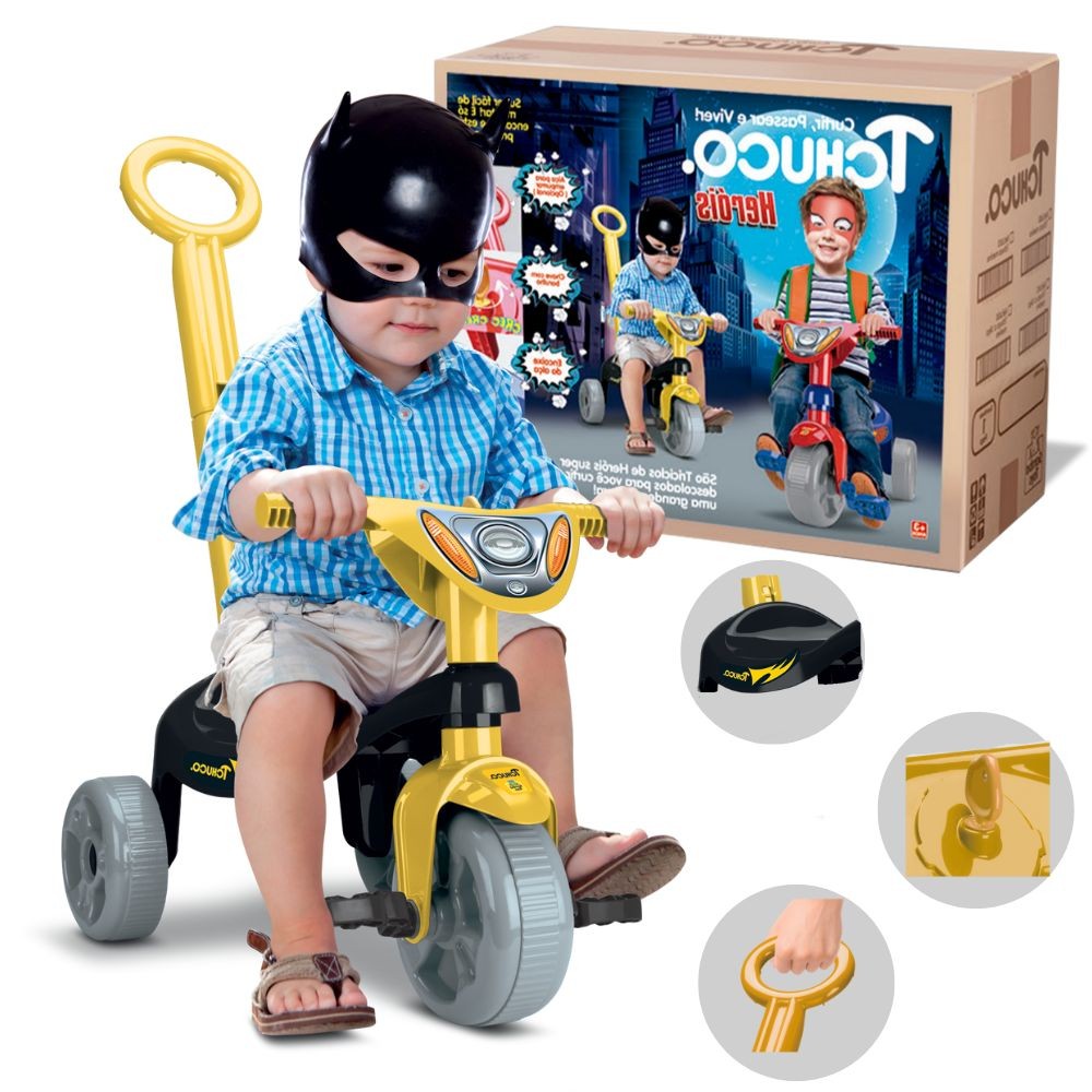 Triciclo Tchuco Herois Morceguinho com Haste Samba Toys
