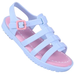 Sandália Papete Infantil Feminina Drops Fisherman Kids WorldColors - Azul