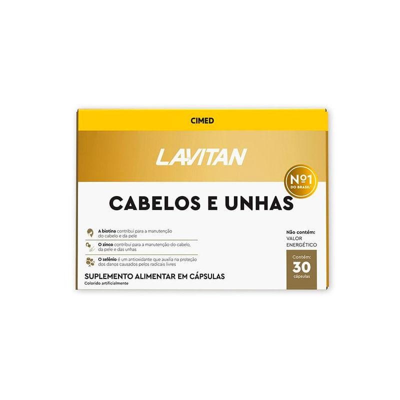 Suplemento Alimentar Lavitan Cabelos e Unhas 30 Cápsulas em Oferta na Shopee