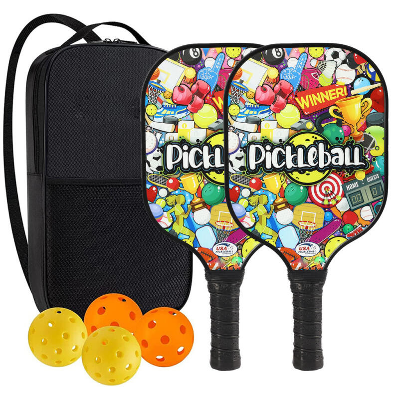 Raquete de pickleball de fibra de carbono, placa de favo de mel, esportes ao ar livre, raquete de pickleball de carbono