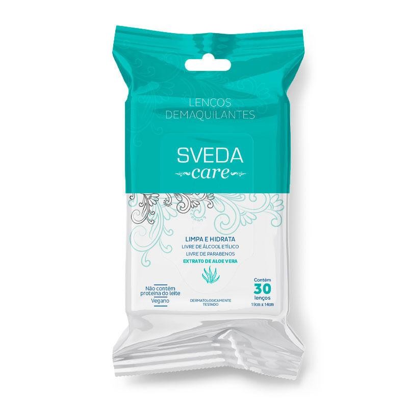 Lenços Demaquilantes Sveda Care Limpa e Hidrata 30 Unidades em Oferta na Shopee