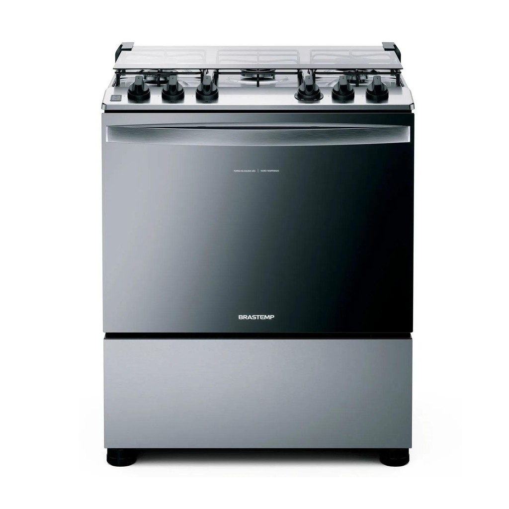Fogão a Gás Brastemp 5 Bocas Inox BFS5NCRUNA – Bivolt - Home Appliances