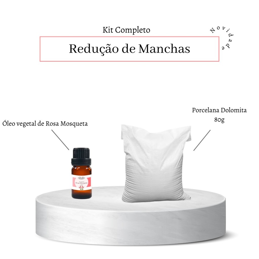 KIT CLAREADOR 100% NATURAL- Dolomita + Óleo Rosa Mosqueta: Sinergia perfeita para sua pele Tratamento Natural