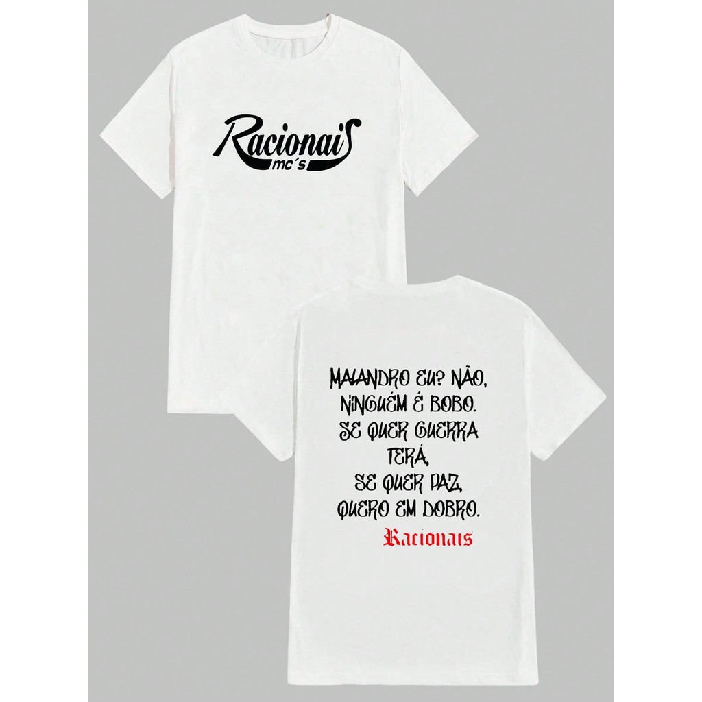 Camiseta Racionais MCs Unissex 100% Algodão Streetwear Lançamento Envio Varias Cores!!