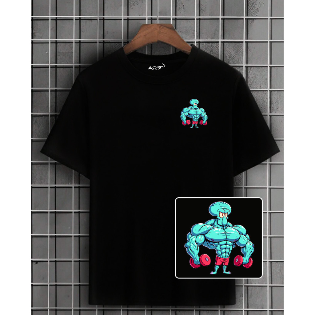 Camisa Camiseta Masculina Basica Blusa Streetwear 100% algodão Lula Molusco Bodybuilder Academia Fitness Casal
