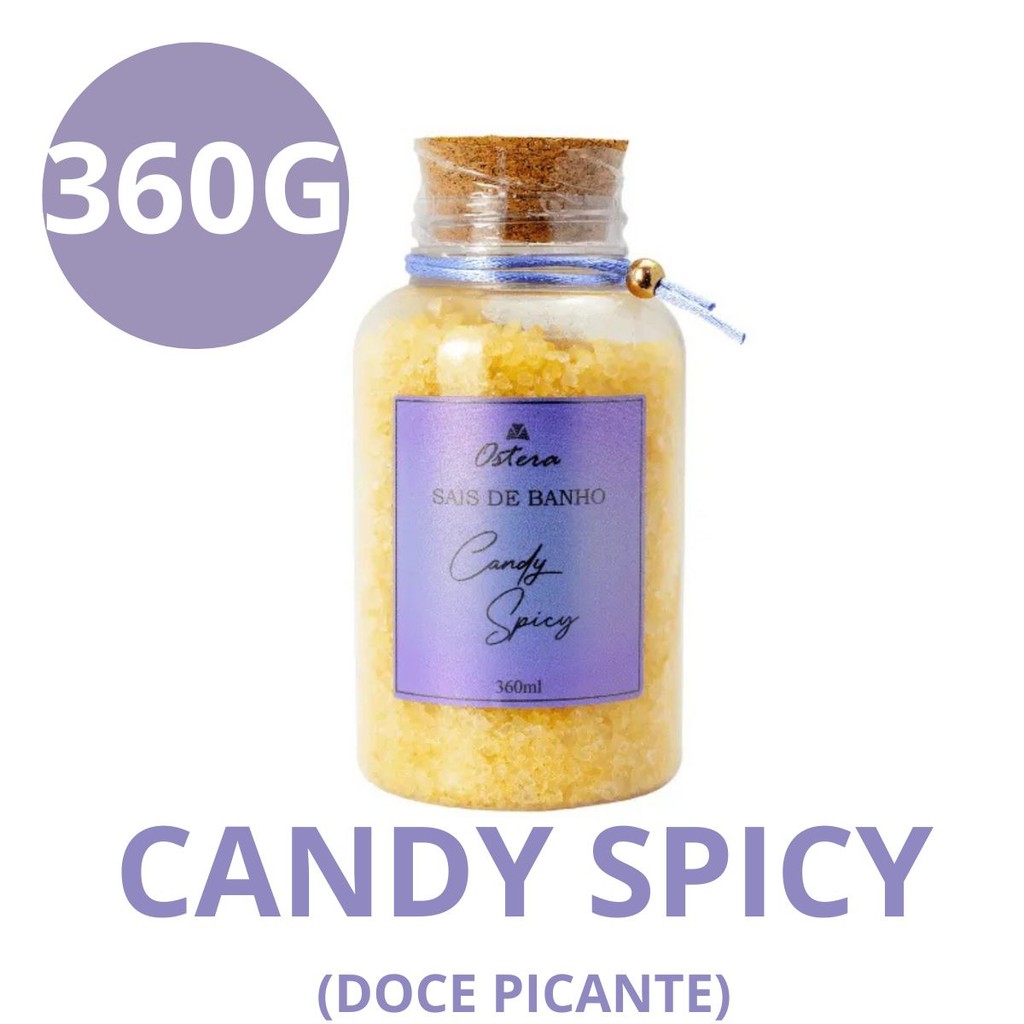 SAIS DE BANHO CANDY SPICY 360G PARA BANHEIRA HIDRO OFURÔ SPA RELAXANTE HIDROMASSAGEM