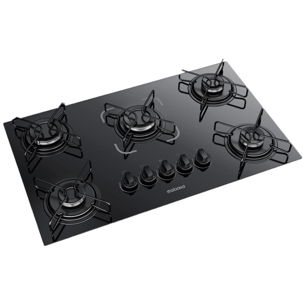 COOKTOP FOGÃO ITATIAIA ESSENCIAL 5 BOCAS BIVOLT PRETO em Oferta na Shopee