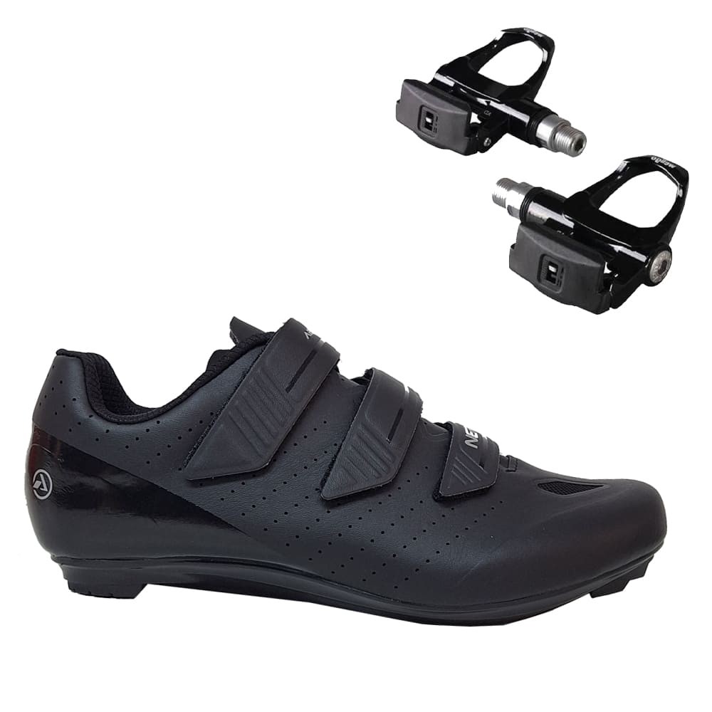 Sapatilha Speed Ciclismo Absolute Nero 5 + Pedal Wellgo Speed