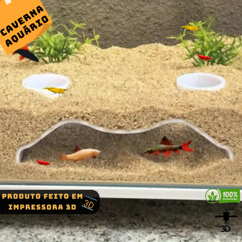 Esconderijo De Peixes e Camarão Para Aquários de Canto Protetor De Criação Toca Decoração Caverna Botia Cardinal Dojo em Oferta na Shopee