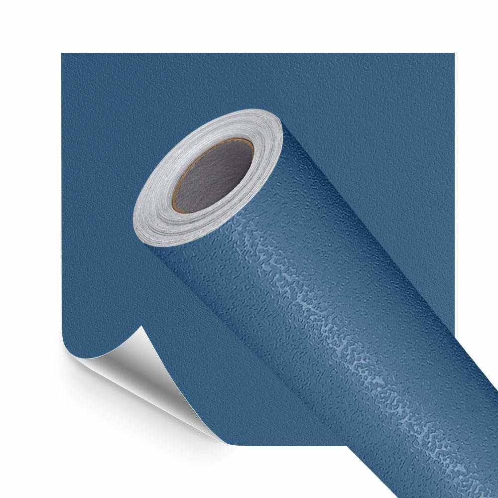 Papel de Parede Adesivo Textura Lavavel Casca Azul Oceano 5M