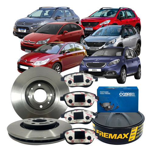 Jogo Disco Pastilha Freio Dianteira Peugeot 2008 C4 Vtr em Oferta na Shopee