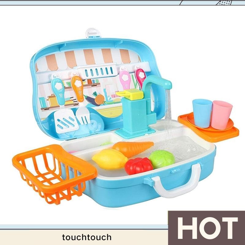 Jogo De Cozinha De Lava-Louças Elétrica Para Crianças Sink Meninas