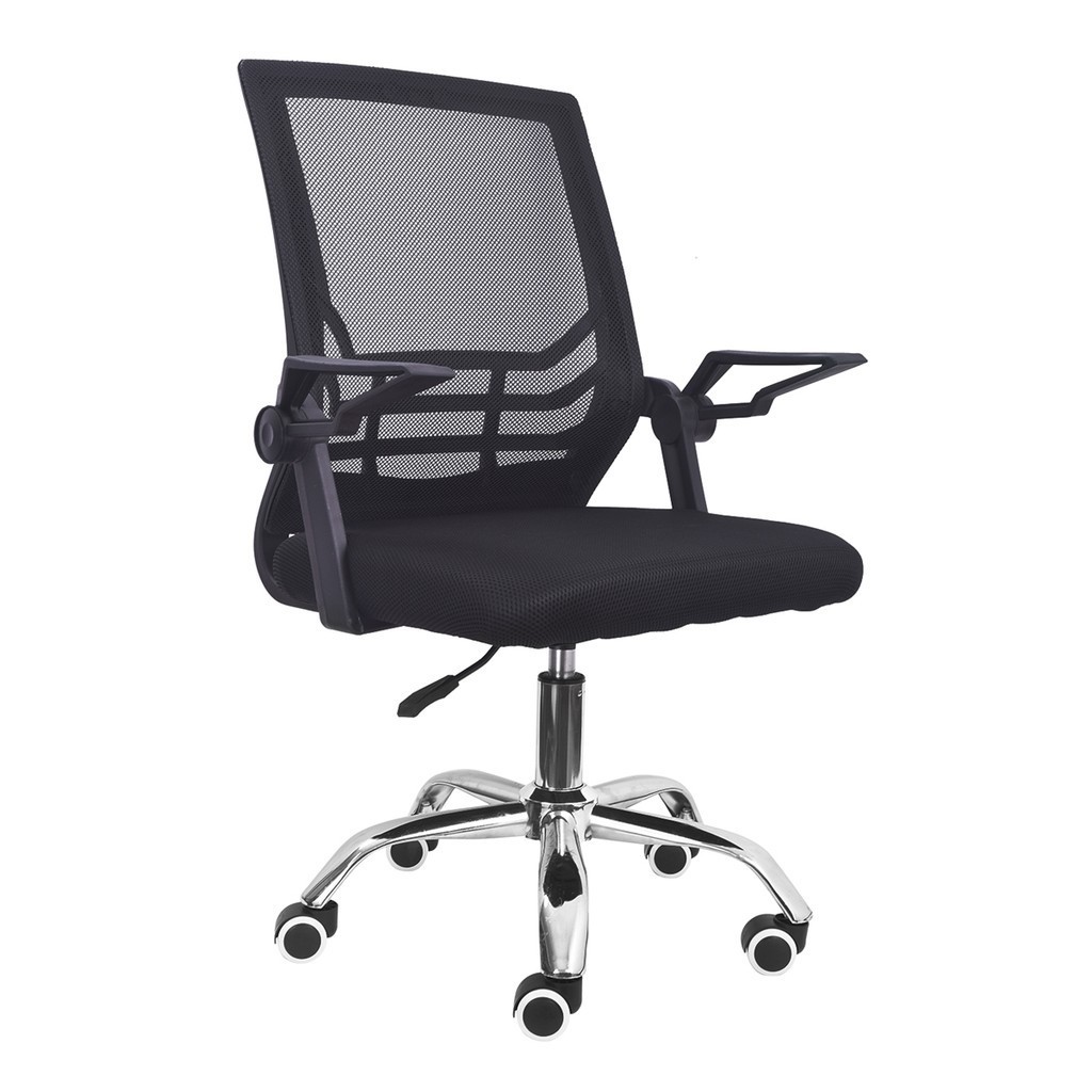 Cadeira Secretária Giratória Braço Flexível Preta Best Chair Conforto e Mais Resistência