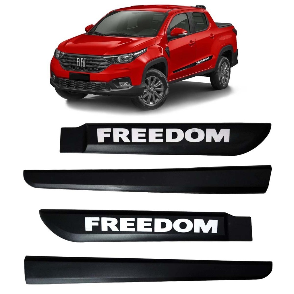 FRISO LATERAL FIAT STRADA FREEDOM 4 PORTAS 2026 2025 2024 2023 2022 2021 - STRADA CABINE DUPLA 4 PORTAS - 2049AC