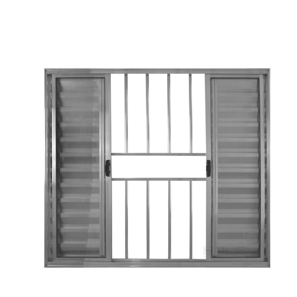 Janela de Alumínio Veneziana 100x150cm 6 Folhas Grade Hale Esquadrias Cromado em Oferta na Shopee