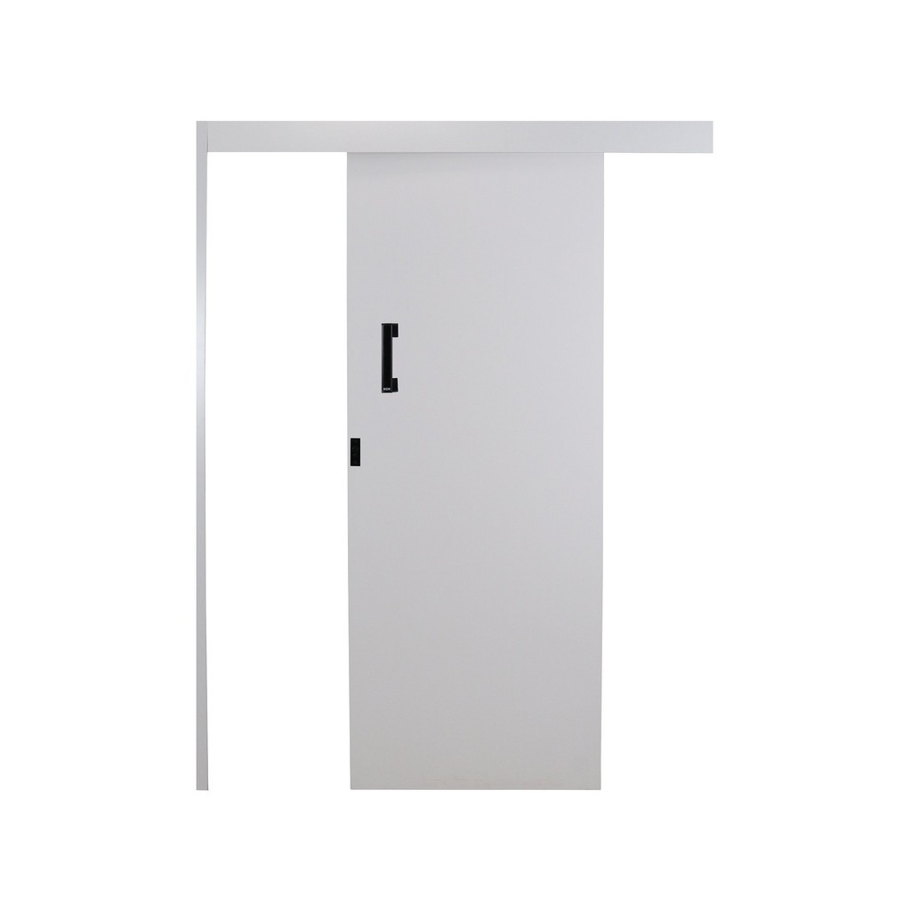 Porta de Correr Madeira 215x70cm Sobrepor Reversível Melamínico MGM Branco - Home & Living