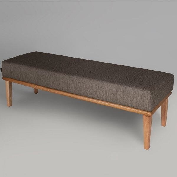 Puff para Quarto 140cm Grazi Sofáni Marrom/Natural