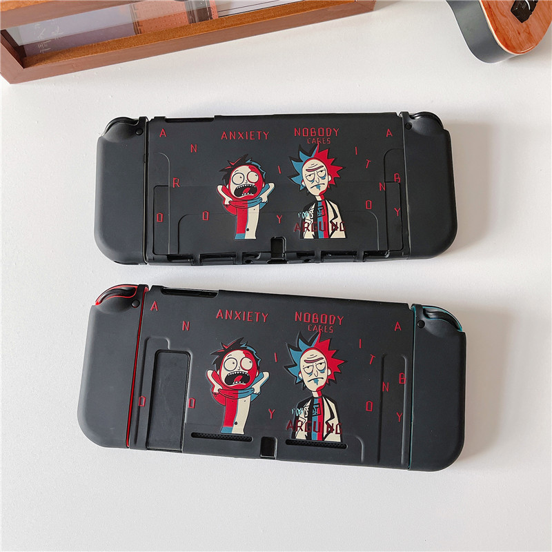 Rickmoty Bonito Desenho Animado Silicone TPU Nintendo Switch E OLED Caixa De Proteção Da