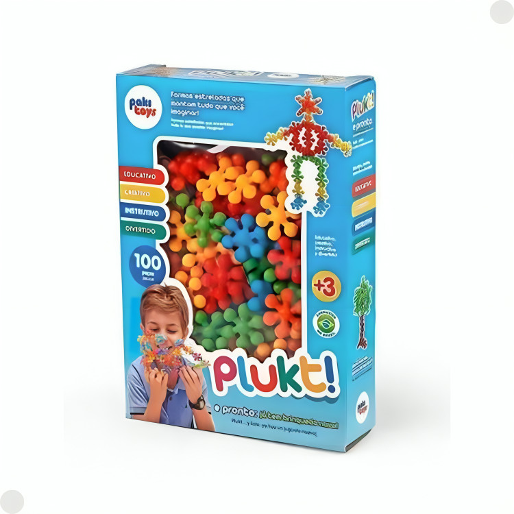 Brinquedo Montar Plukt Estrelas 100 Peças 1244 Pakiplast em Oferta na Shopee