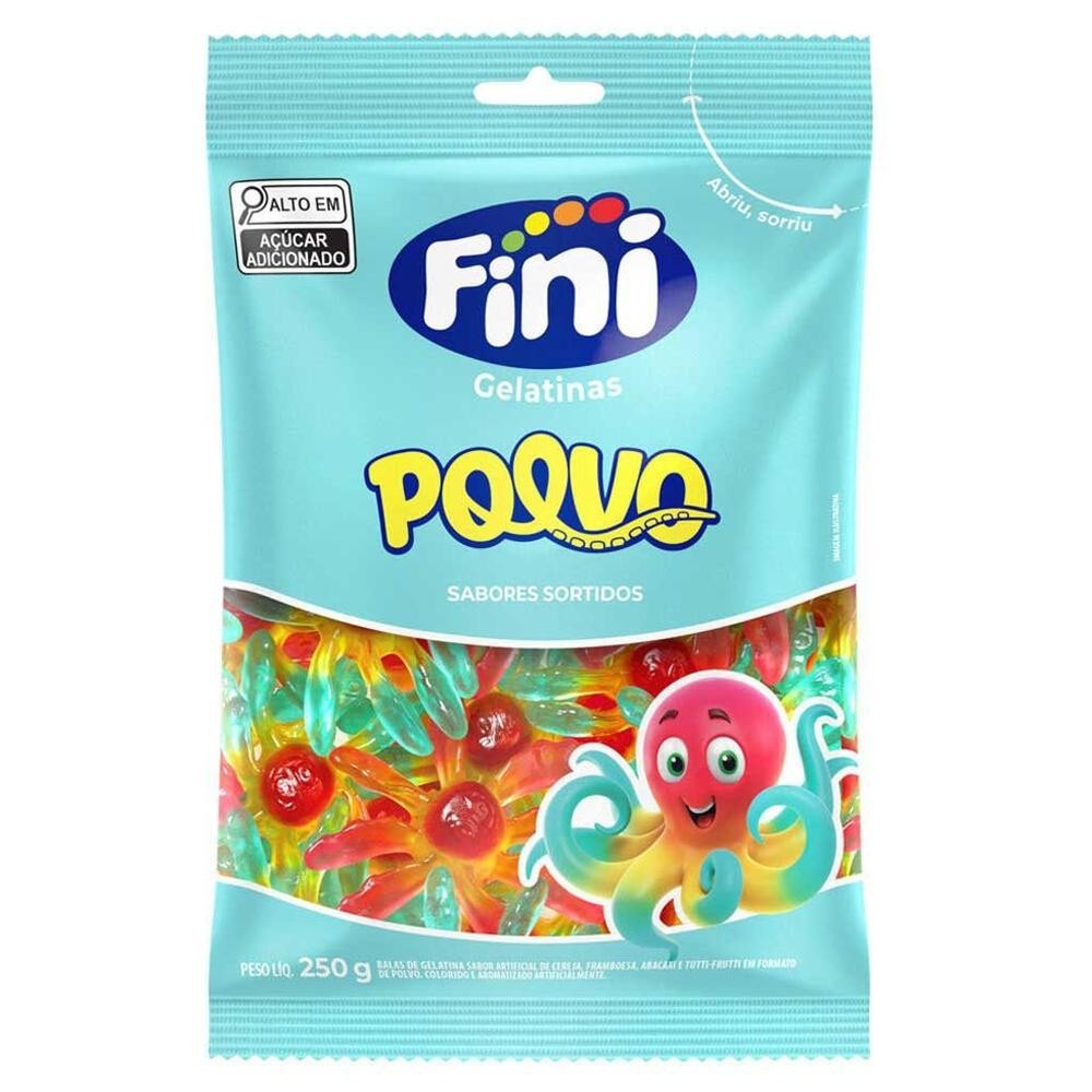 Bala de Gelatina Polvo Sortido 250g - Fini
