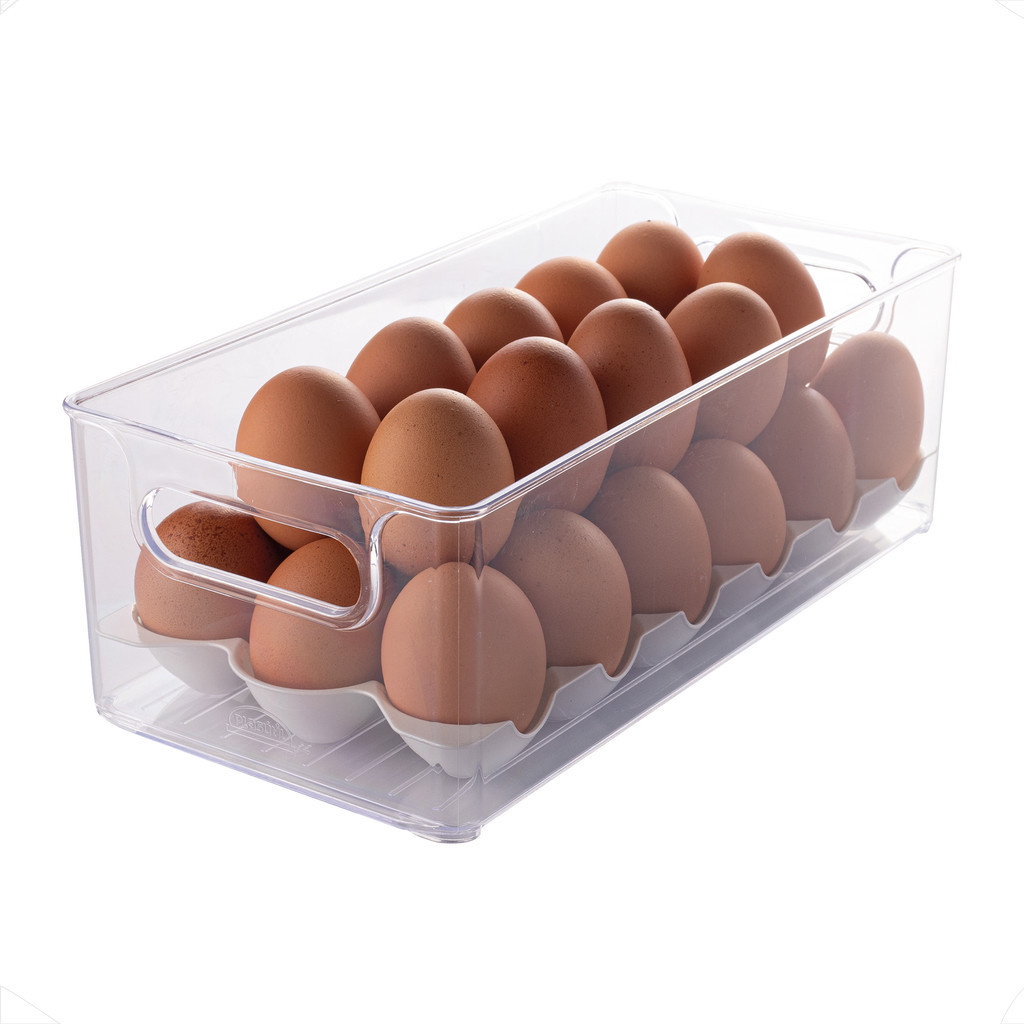 Organizador Geladeira Transparente Porta Ovos 15x30 28 Ovos