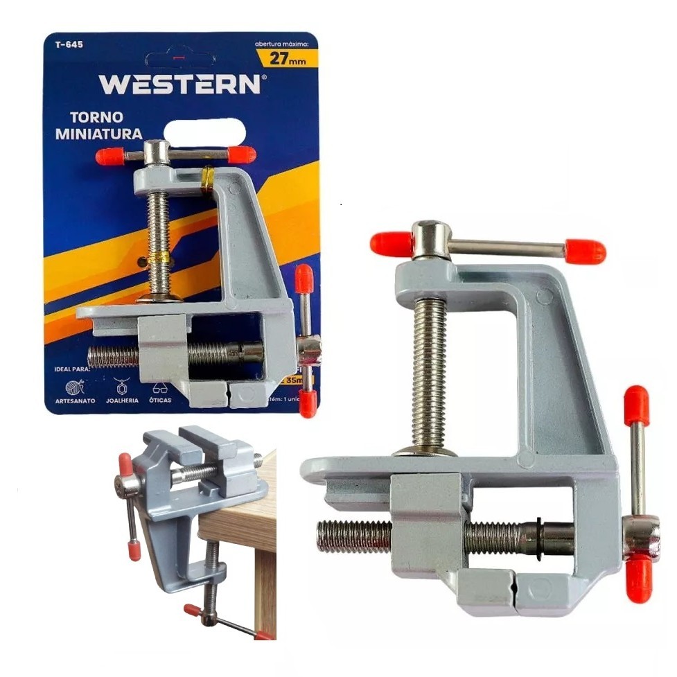 Mini Torno em Aço Ferramenta Base Fixa Morsa 27mm