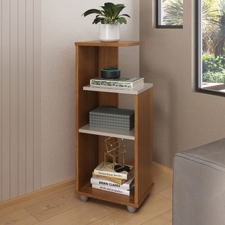 Estante para Livros Bis 2 Prateleiras Cinamomo/Off White - Pnr em Oferta na Shopee