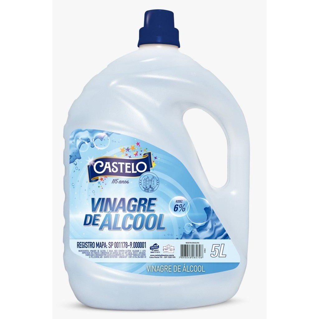 VINAGRE CASTELO ALCOOL 6% 5L