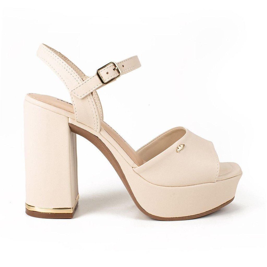 Sandália Dakota de Salto Bloco Metalizado