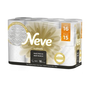 Papel Higiênico Neve Supreme Folha Tripla Leve 16 Pague 15 em Oferta na Shopee