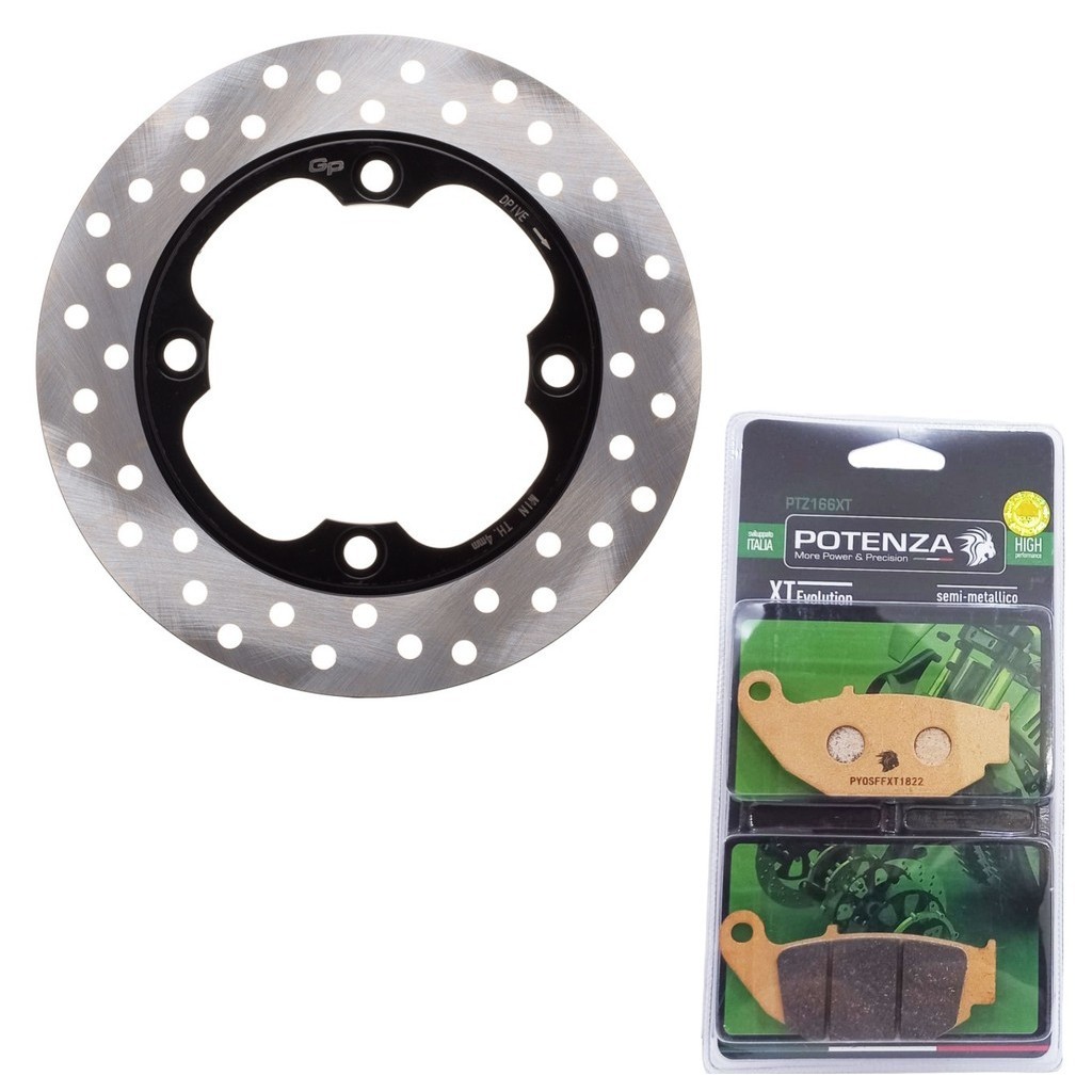 Disco de Freio Traseiro Cb 250f Twister 2016-2022 + Pastilhas Potenza